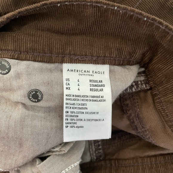 AE, LOW rise brown skater jeans, size 4 - Picture 4 of 5